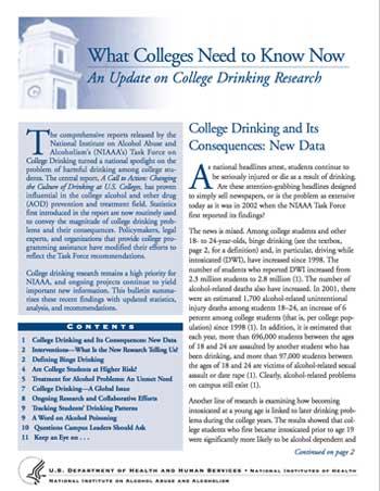 What Colleges Need to Know Now: An Update on College Drinking (2007)